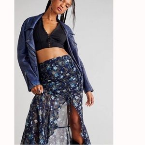 Free People Ruffle Edge Maxi Wrap Skirt